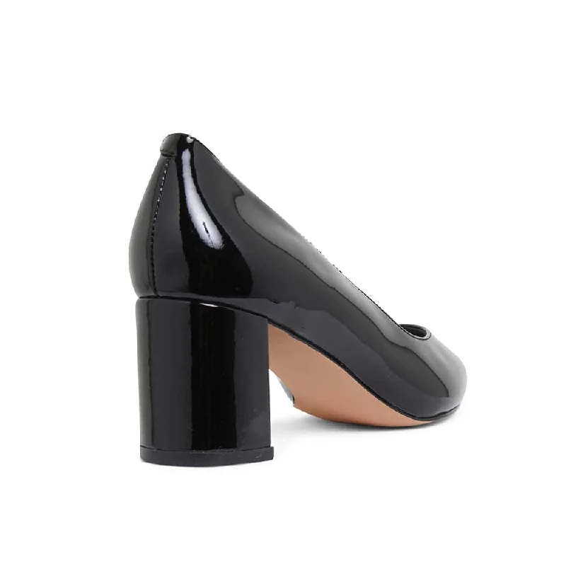 Gallery Heel in Black Patent