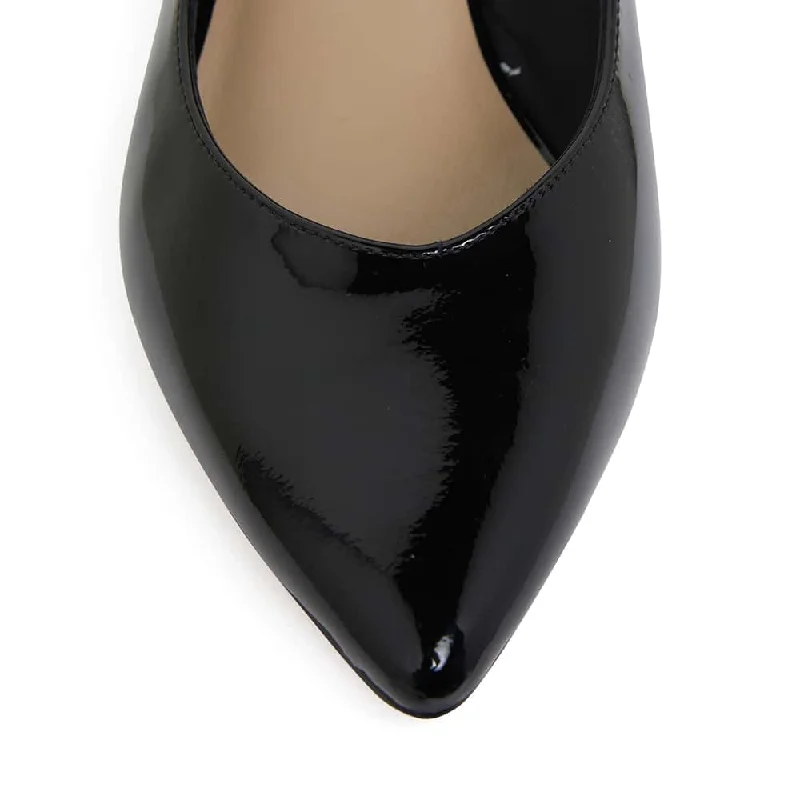 Gallery Heel in Black Patent