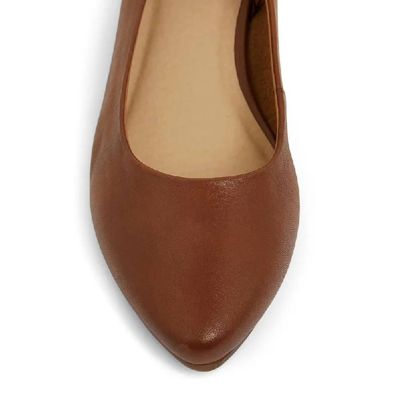 Gatto Heel in Mid Brown Leather