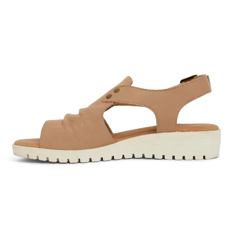 Gelato Sandal in Camel Leather