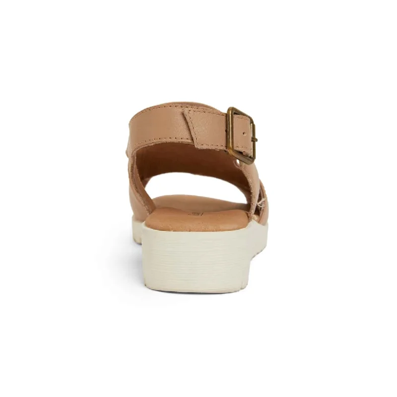 Gelato Sandal in Camel Leather