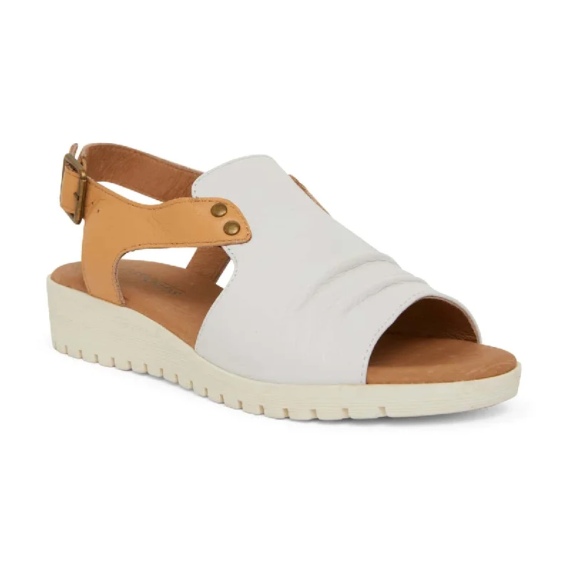 Gelato Sandal in White Leather