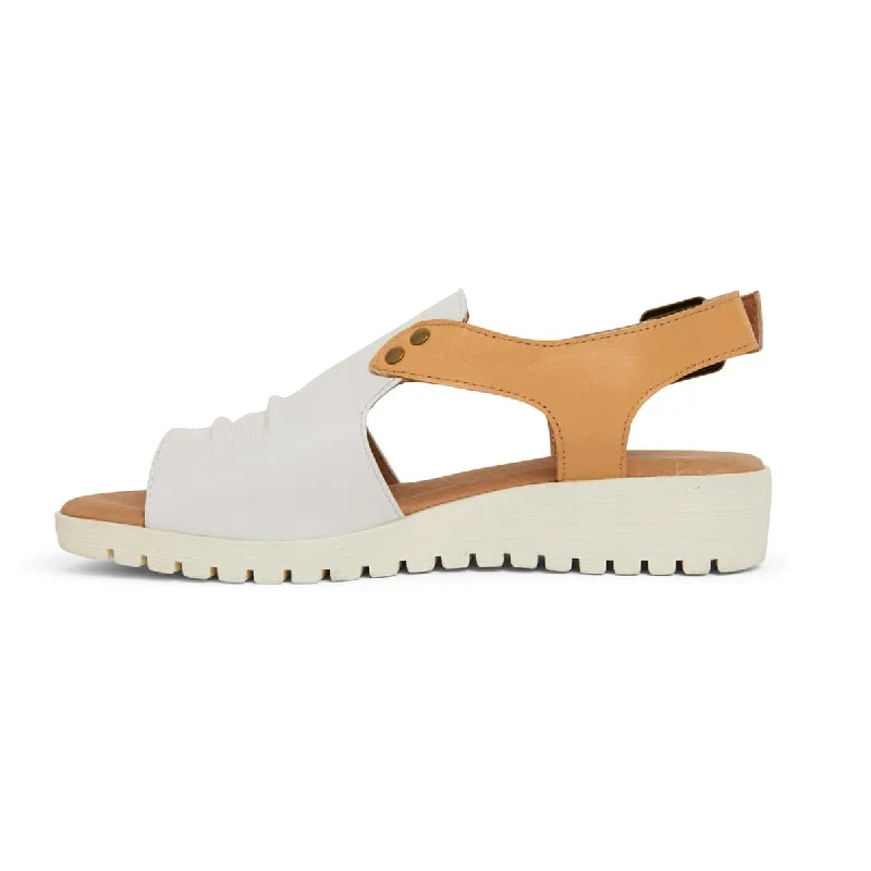 Gelato Sandal in White Leather