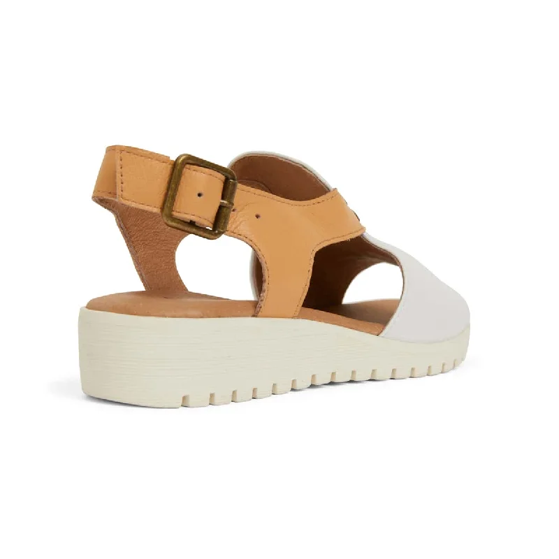 Gelato Sandal in White Leather