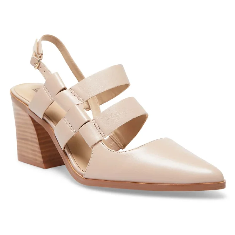 Gloria Heel in Blush Leather