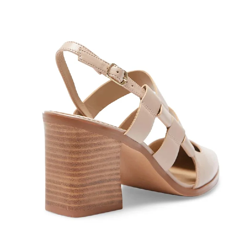 Gloria Heel in Blush Leather