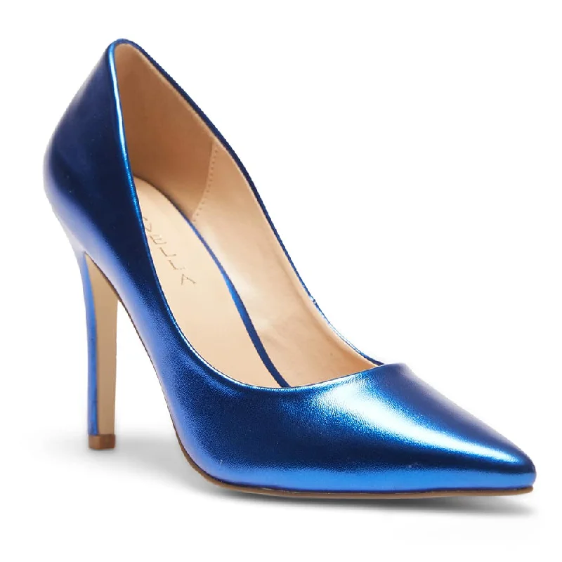 Harbour Heel in Blue Metallic