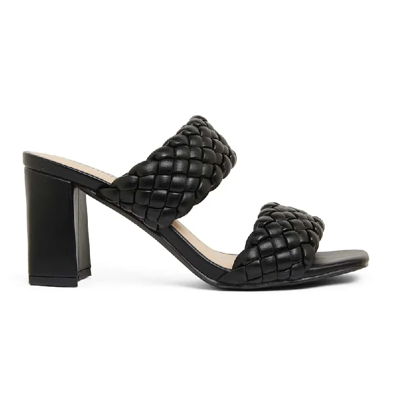 Hartley Heel in Black Weave