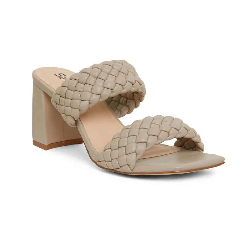 Hartley Heel in Nude Weave