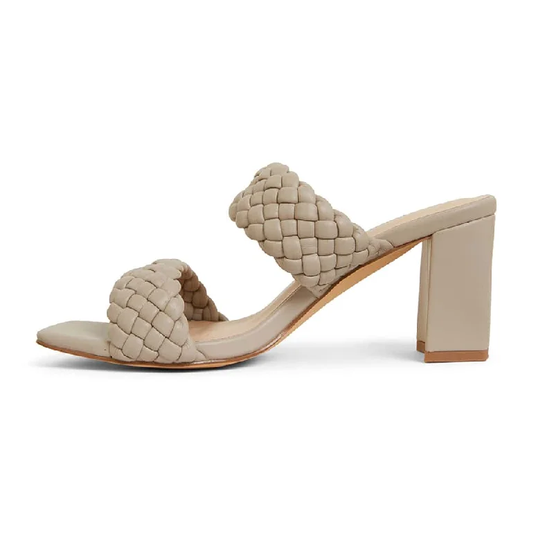 Hartley Heel in Nude Weave