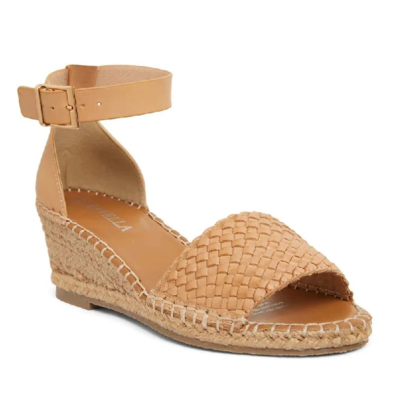 Havanna Espadrille in Natural Weave Leather