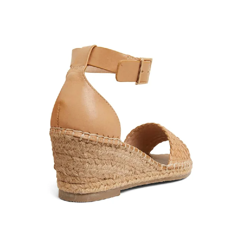 Havanna Espadrille in Natural Weave Leather