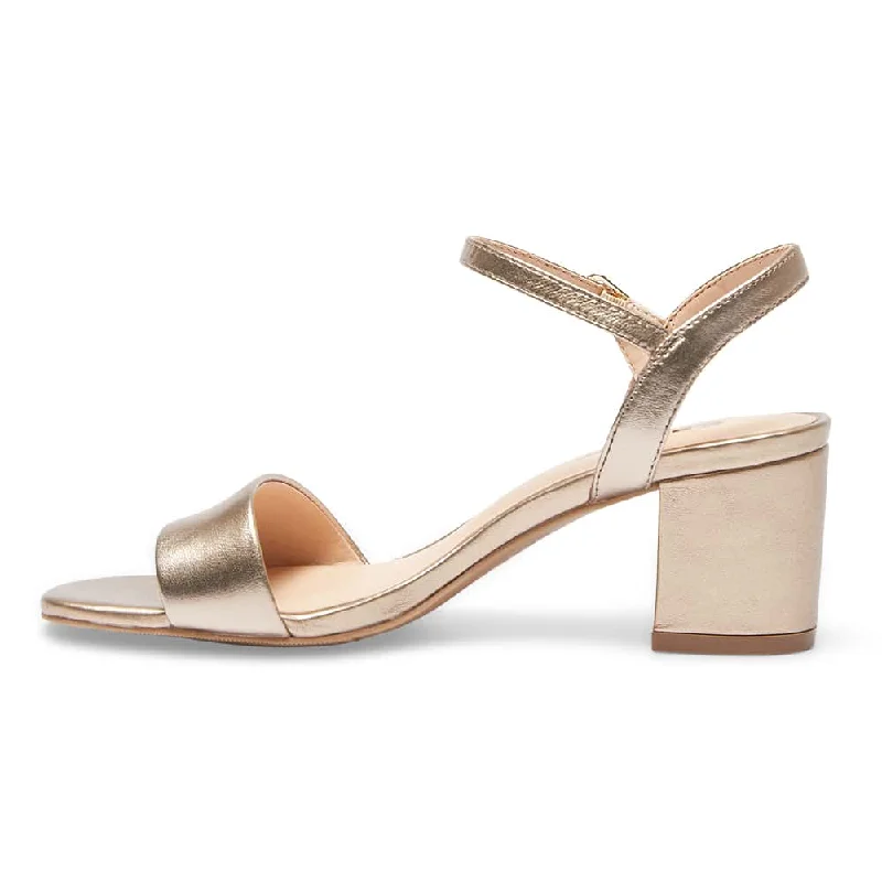 Heather Heel in Soft Gold Leather