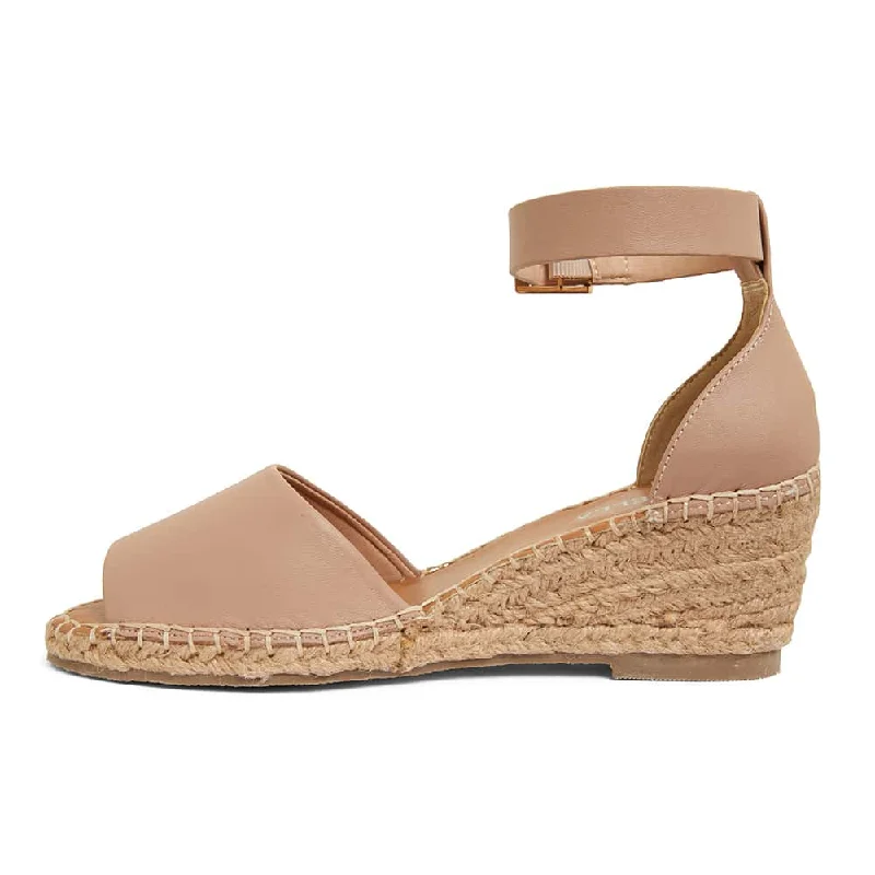 Henley Espadrille in Nude Leather