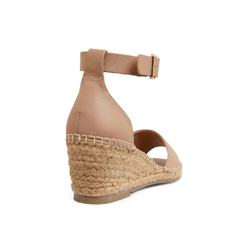 Henley Espadrille in Nude Leather