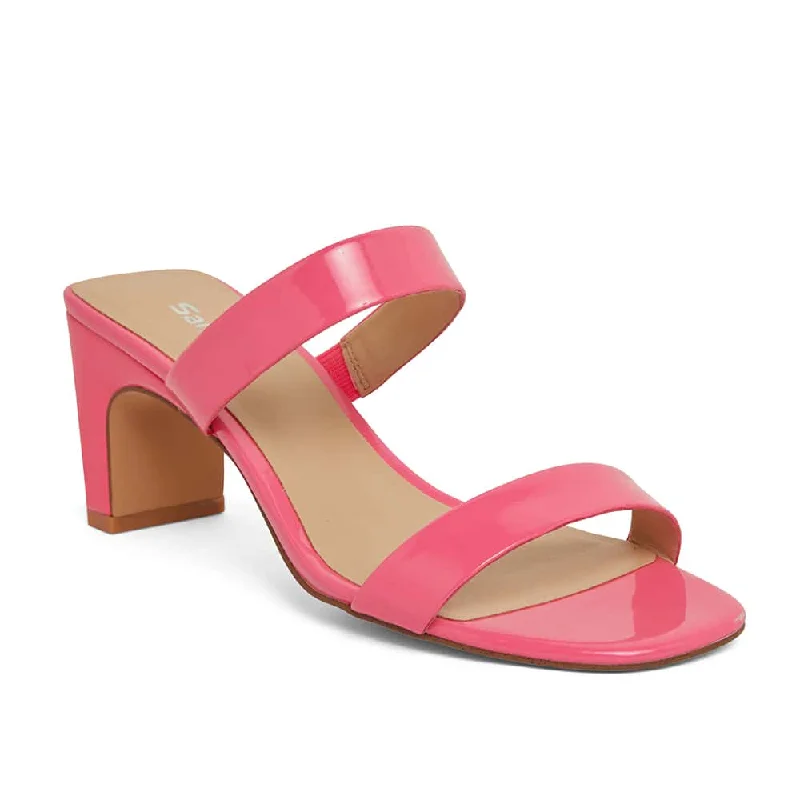 Hepburn Heel in Pink  Patent