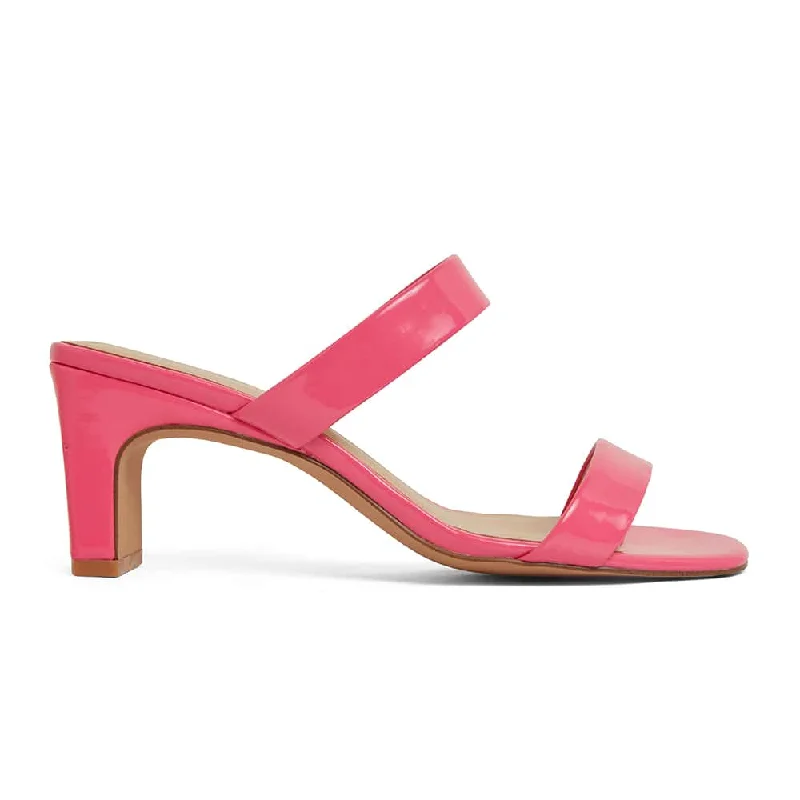 Hepburn Heel in Pink  Patent