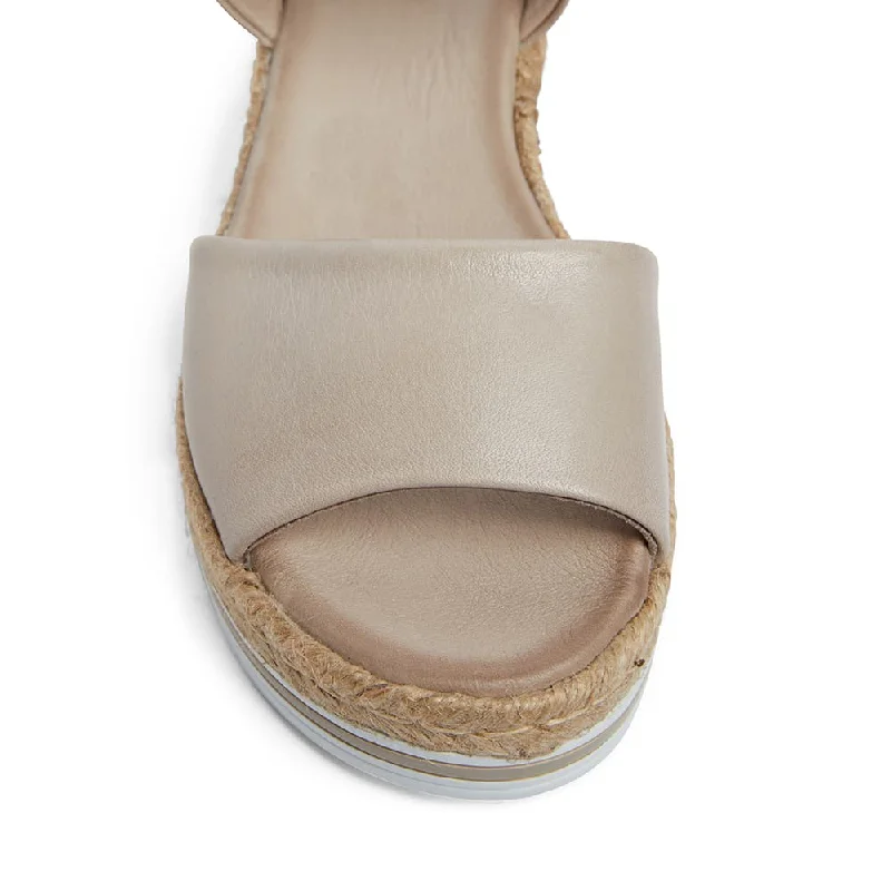 Holiday Espadrille in Nude Leather