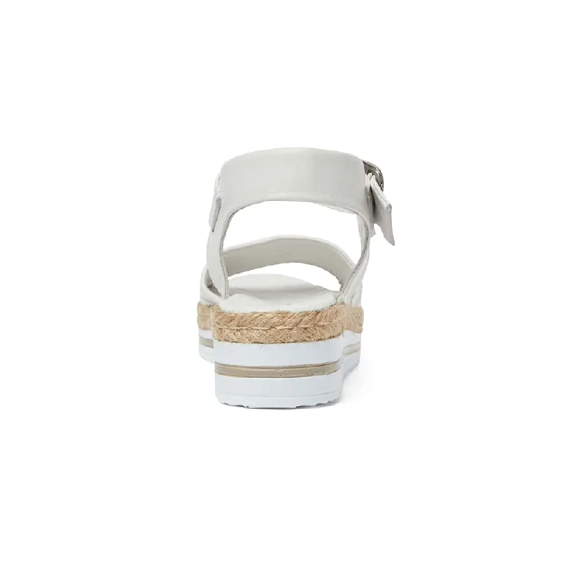 Holiday Espadrille in White Leather