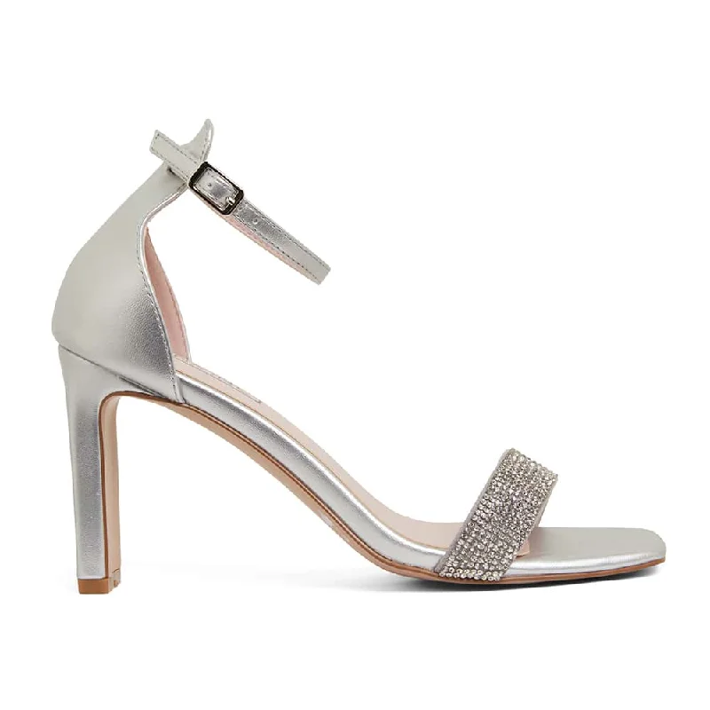 Hope Heel in Silver Metallic