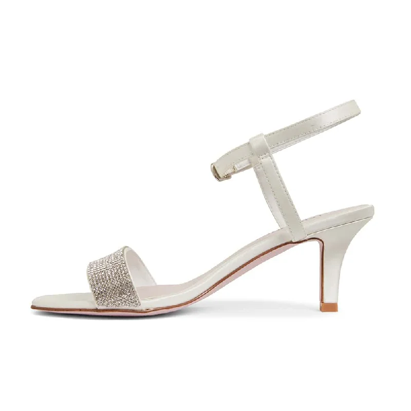 Icon Heel in Ivory Fabric