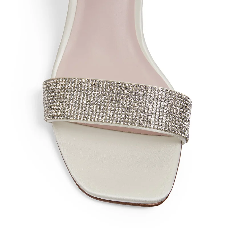 Icon Heel in Ivory Fabric