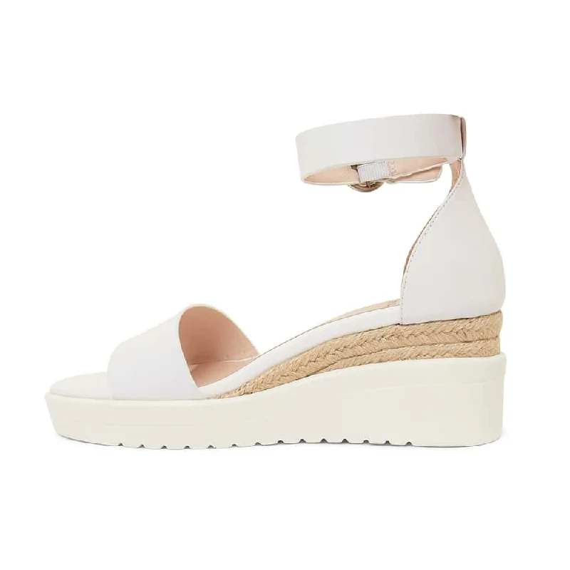 Idaho Espadrille in White Leather