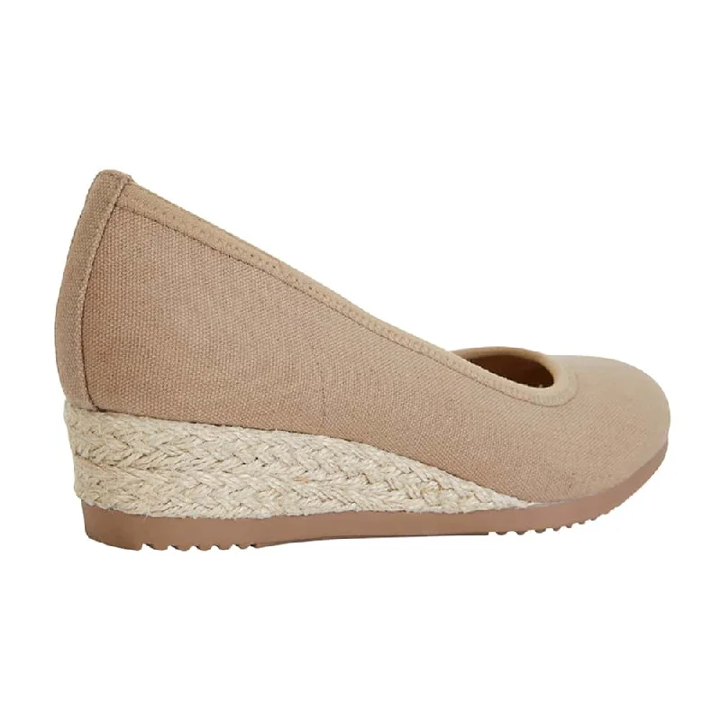 Inferno Espadrille in Taupe Fabric