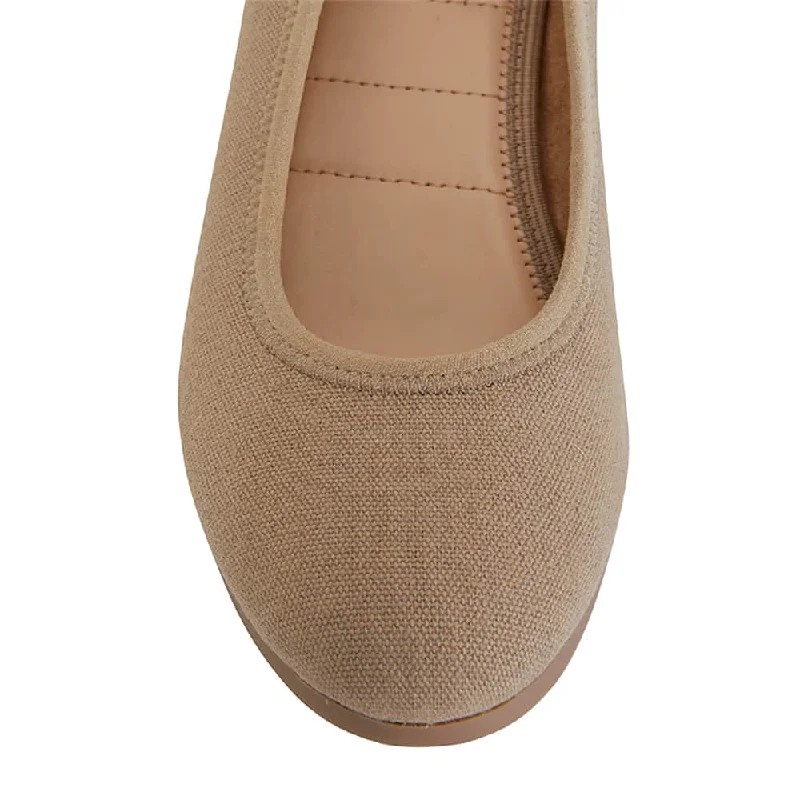 Inferno Espadrille in Taupe Fabric