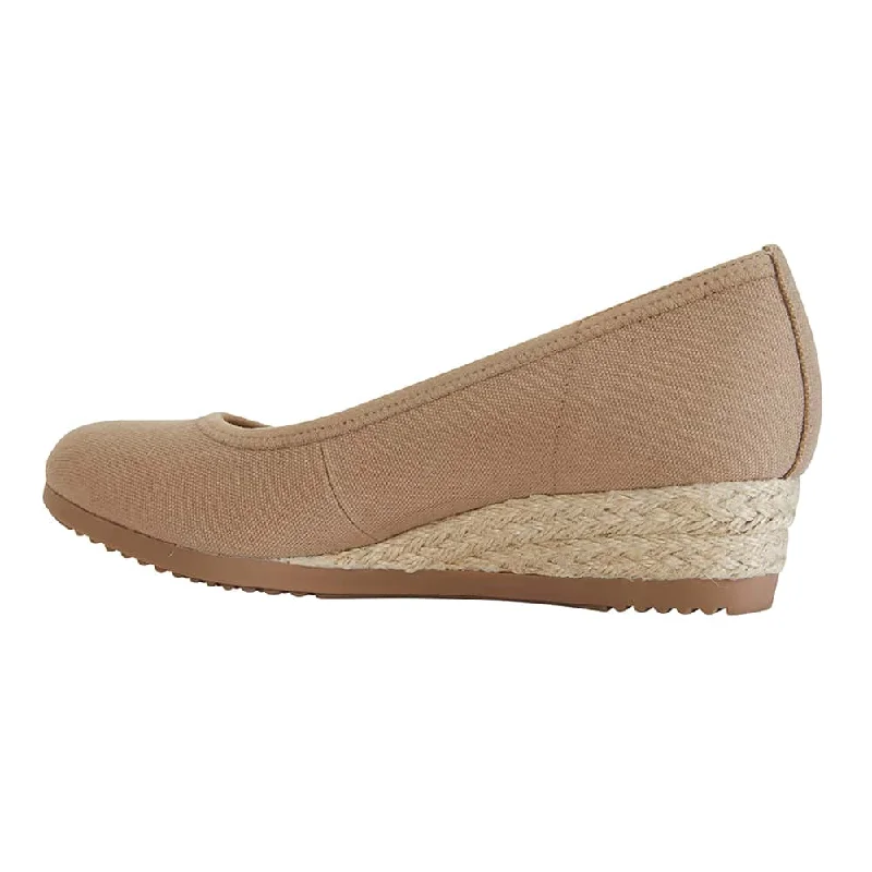 Inferno Espadrille in Taupe Fabric