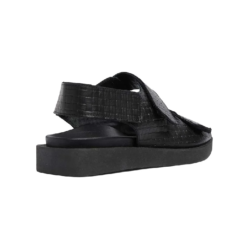 Java Sandal in Black Leather