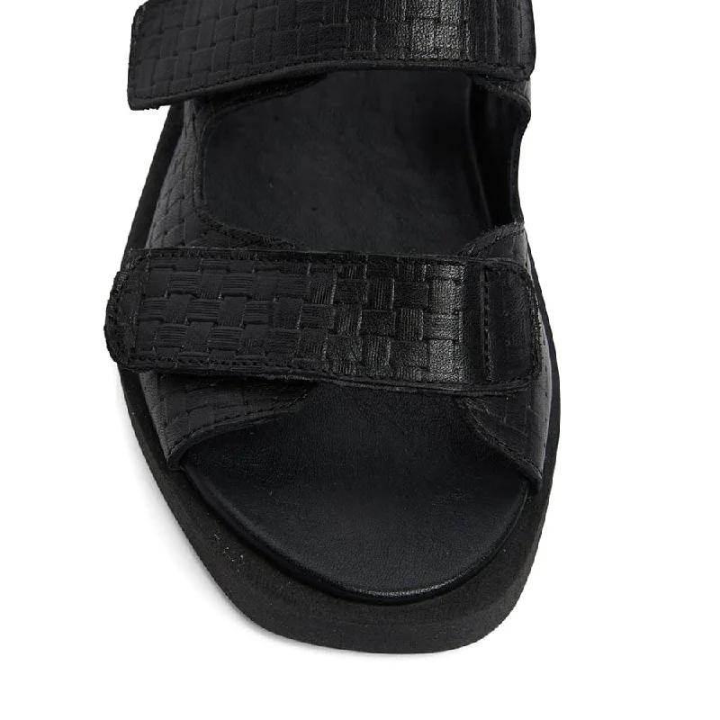 Java Sandal in Black Leather