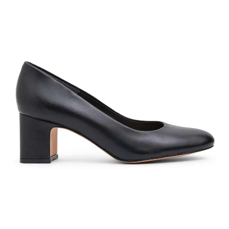 Joyce Heel in Black Leather