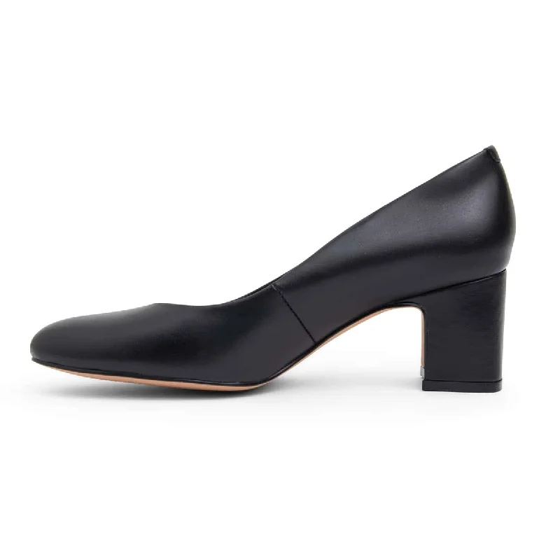 Joyce Heel in Black Leather