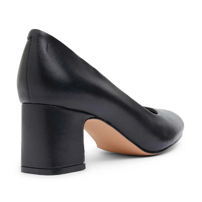 Joyce Heel in Black Leather