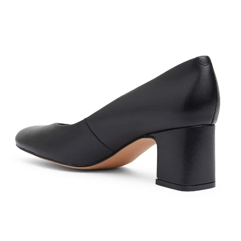 Joyce Heel in Black Leather