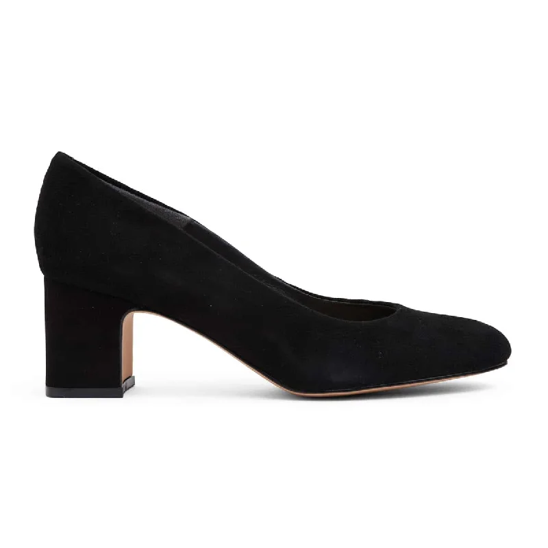 Joyce Heel in Black Suede