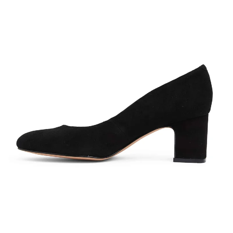 Joyce Heel in Black Suede