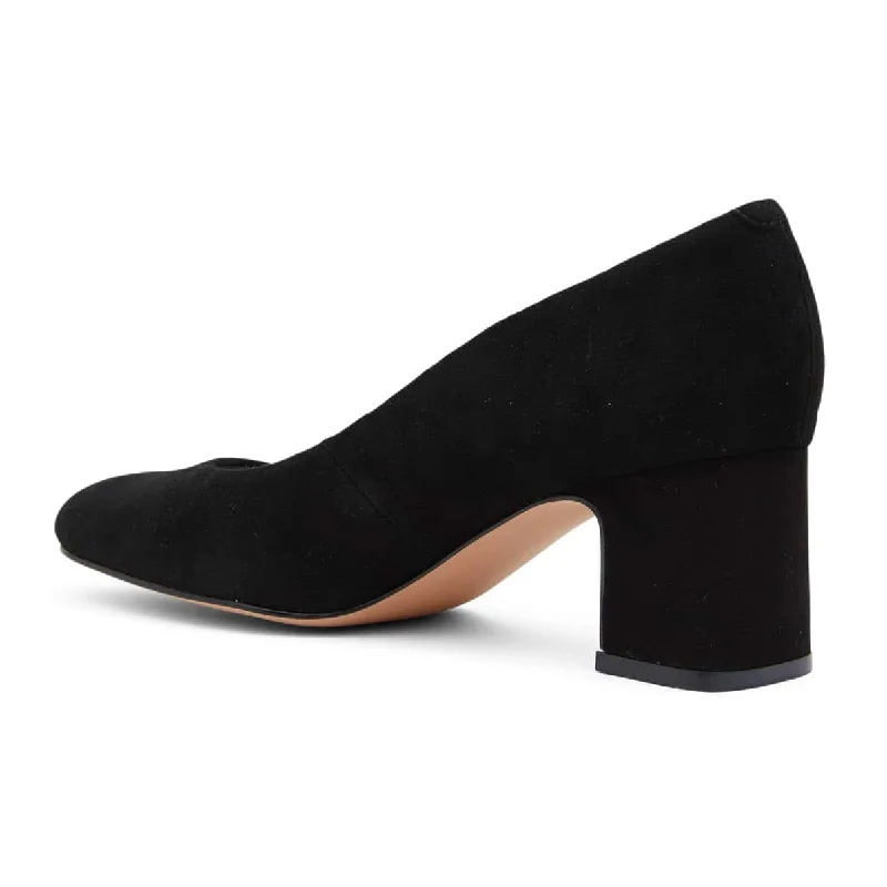 Joyce Heel in Black Suede