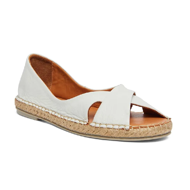 Kala Sandal in White Leather