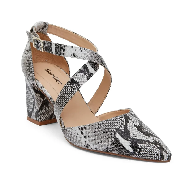 Kara Heel in Snake Leather