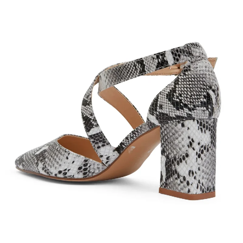 Kara Heel in Snake Leather