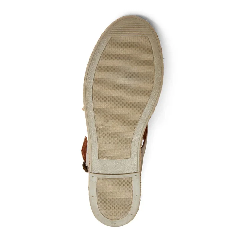 Kasbah Sandal in Nude Leather