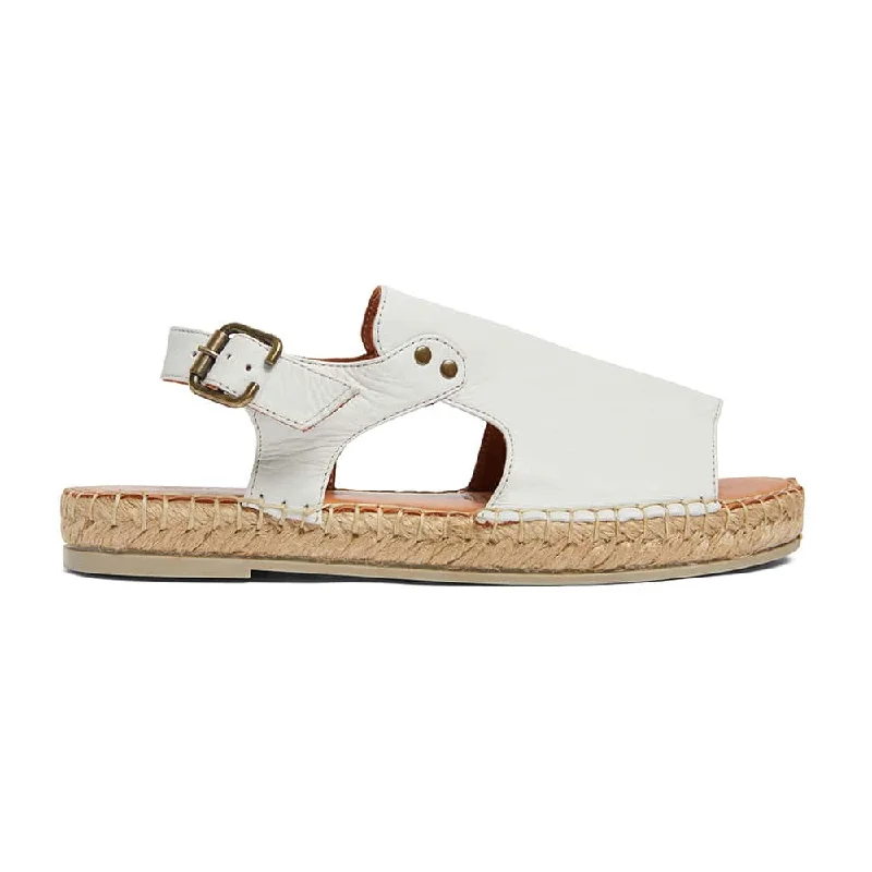 Kasbah Sandal in White Leather