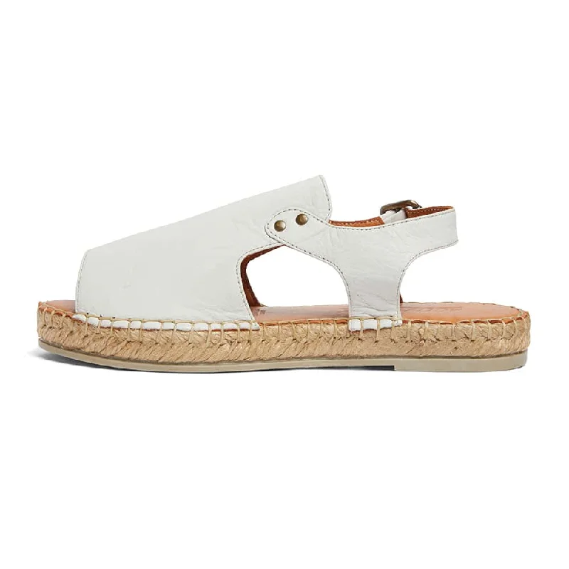 Kasbah Sandal in White Leather