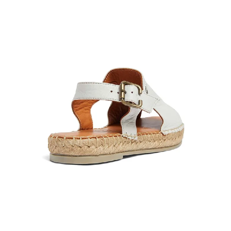 Kasbah Sandal in White Leather