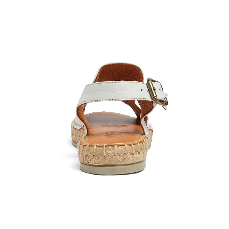 Kasbah Sandal in White Leather