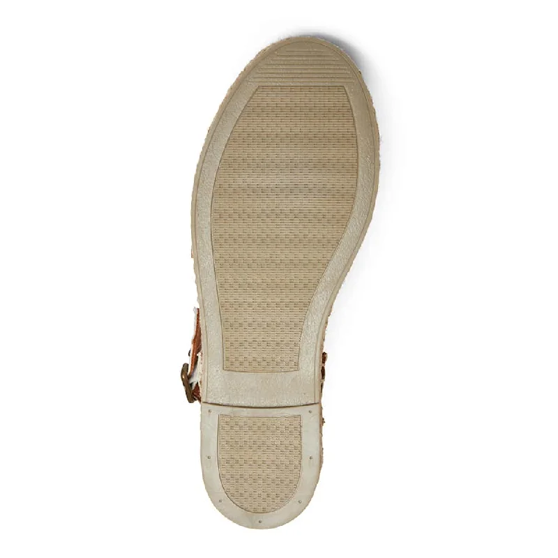 Kasbah Sandal in White Leather