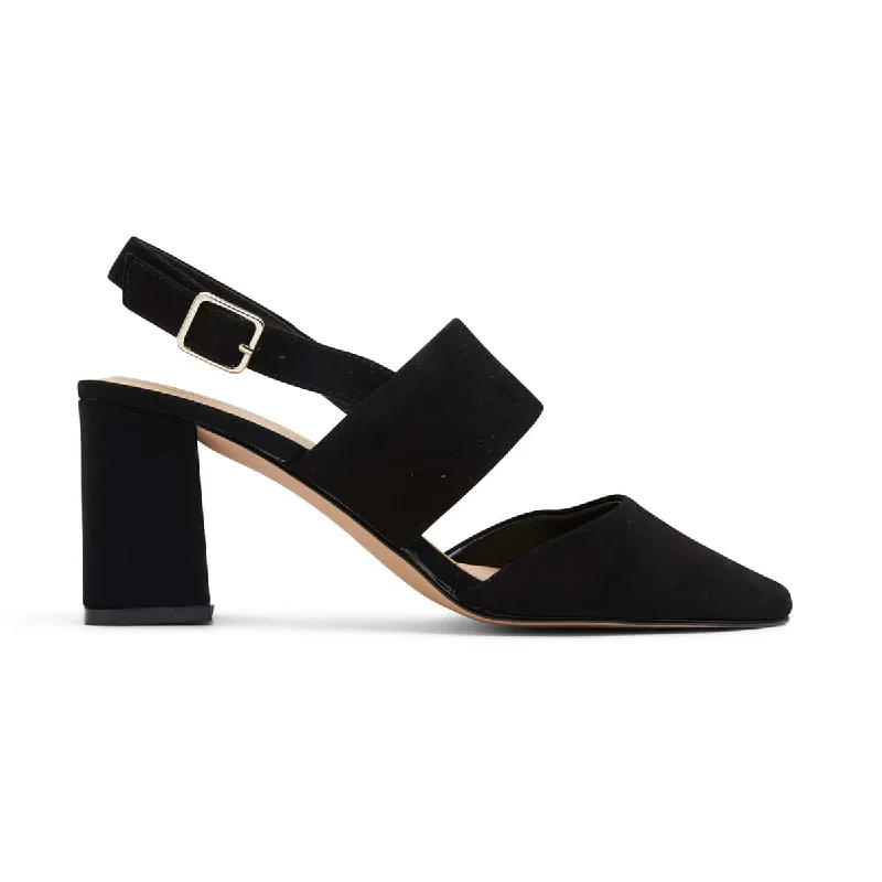 Kitson Heel in Black Suede