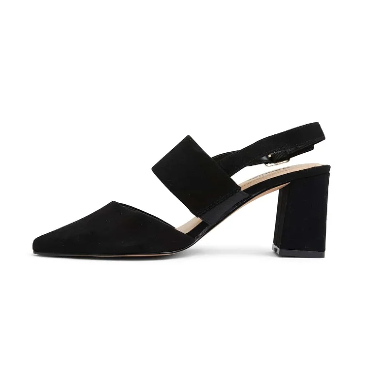 Kitson Heel in Black Suede